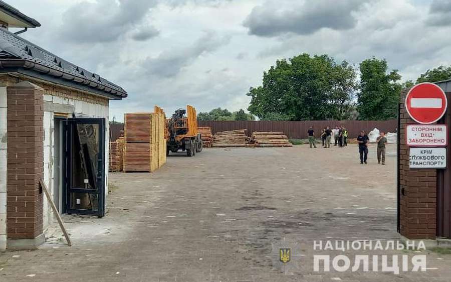 На пилорамі в Колках знайшли 15 «кубів» незаконної деревини (фото, відео)