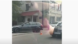 У Луцьку на Ковельській авто вилетіло на тротуар (відео)