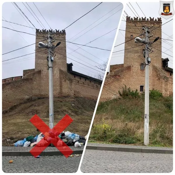 У Луцьку позбулися проблеми зі сміттям під стінами замку Любарта (фото)