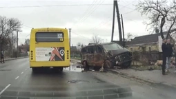 В районі Вишкова у Луцьку помітили згорілий бус (відео)