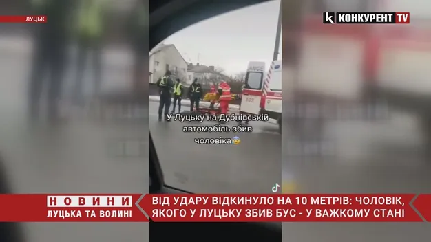 Провіз на капоті 20 метрів: опублікували відео моменту ДТП на Дубнівській у Луцьку