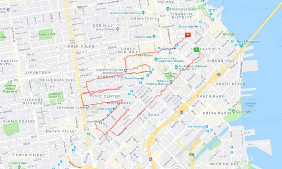 Бігаючий художник: американець створює малюнки на карті маршрутами своїх пробіжок