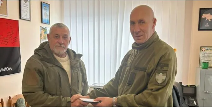 Капітан у відставці з Волині отримав «Хрест бойового братерства»