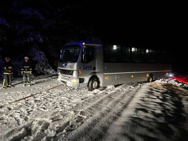 Повалені дерева, автобуси у кучугурах: вночі на Волині вирувала негода (фото)