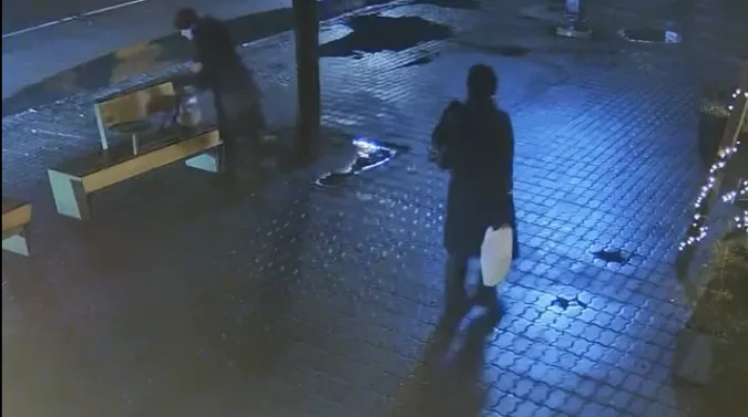 У Луцьку дві жінки вкрали на зупинці рюкзак (відео)