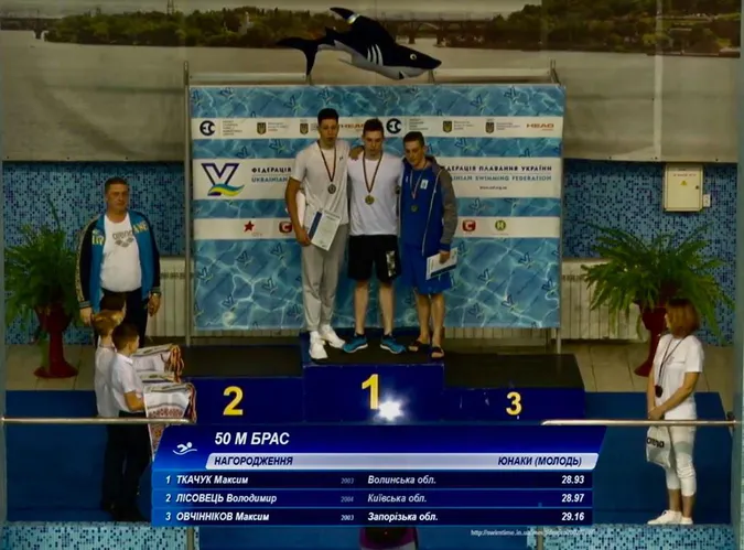 Золото чемпіонату України з плавання завоював волинянин