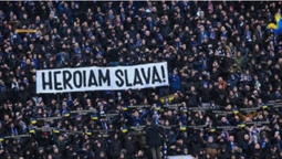 Хорватські вболівальники вивісили банер з українським воїном (фото)