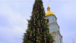 На Софіївській площі Києва встановили головну новорічну ялинку (фото)
