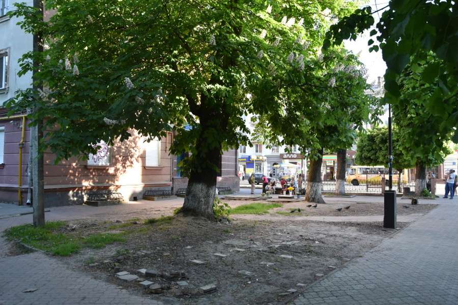 Сквер на місці квіткового ринку в Луцьку оновлять до липня (фото) 