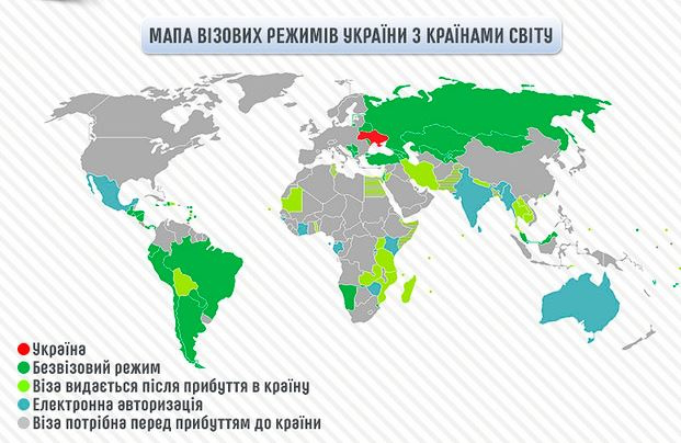 У ЗМІ показали, куди українці можуть податися без віз 2016 року