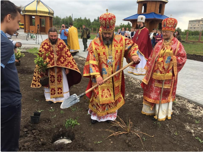Владика Михаїл відслужив Богослужіння та посадив дерева у Волновасі (фото)