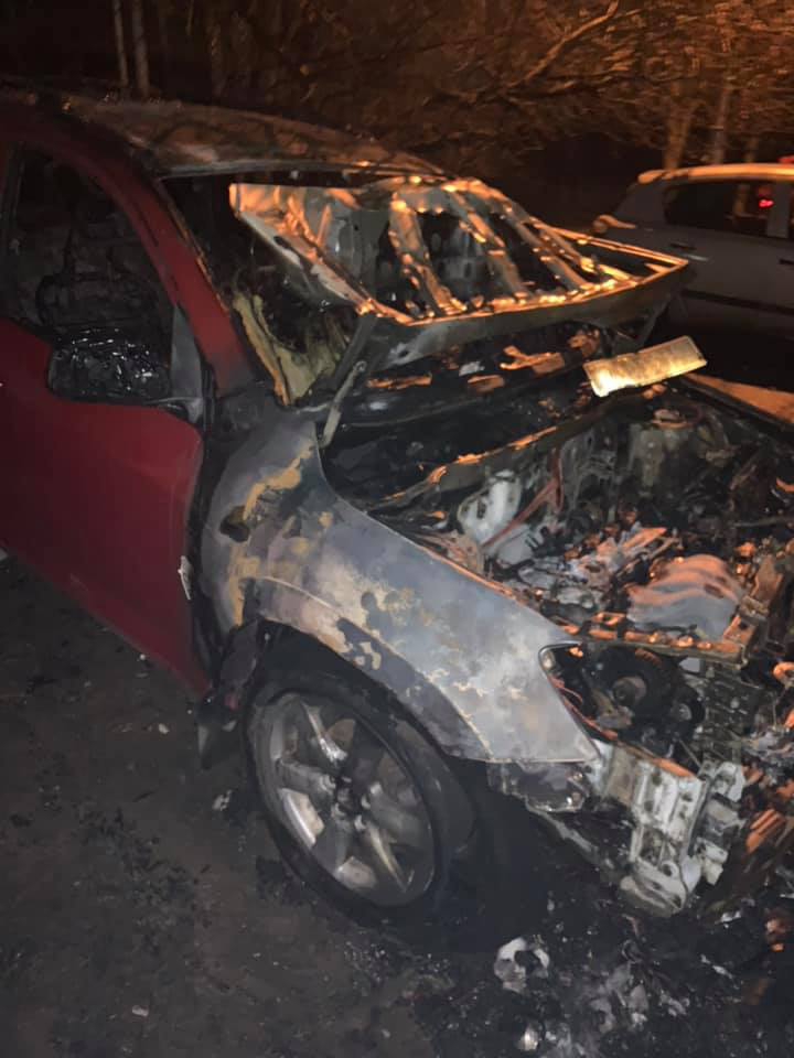 Співголові об'єднання «Батьки SOS» спалили автомобіль (фото)