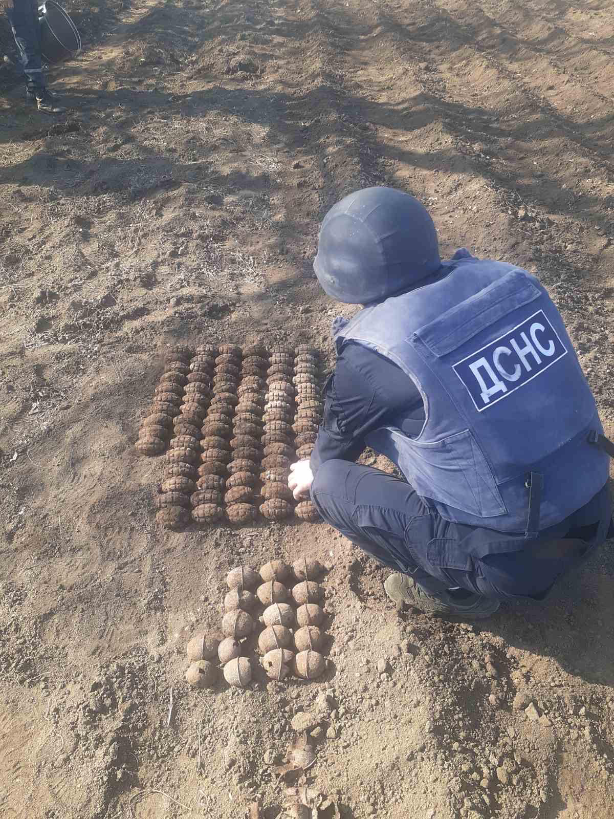 На Одещині чоловік знайшов у своєму городі більш як 100 гранат (фото)