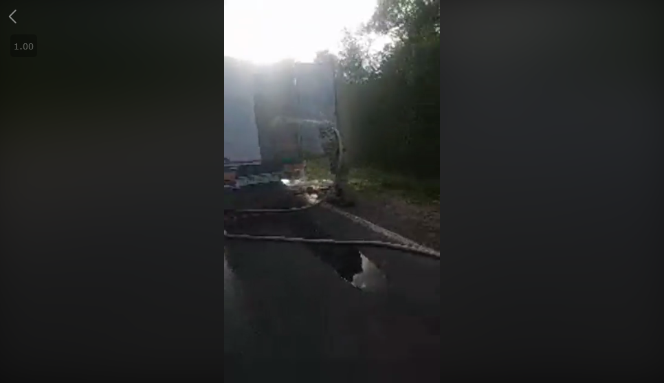 На Волині загорілася вантажівка (ФОТО, ВІДЕО)