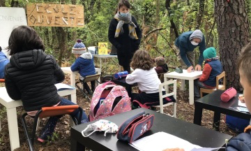 Через продовження карантину: у Франції школярам провели уроки в лісі