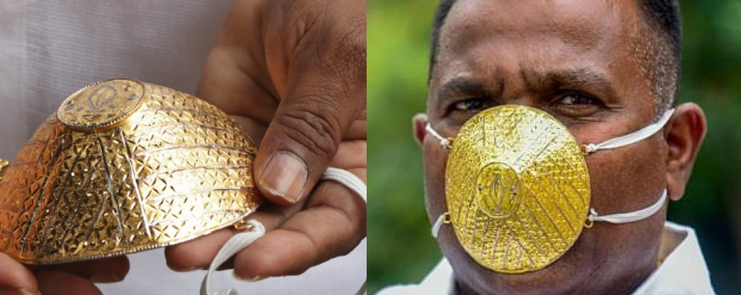 В Індії бізнесмен замовив золоту маску від коронавірусу за 4 тисячі доларів