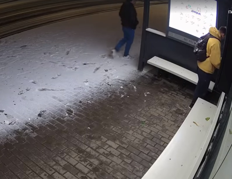 Просять впізнати хуліганів, які розмалювали зупинку в центрі Луцька (відео)