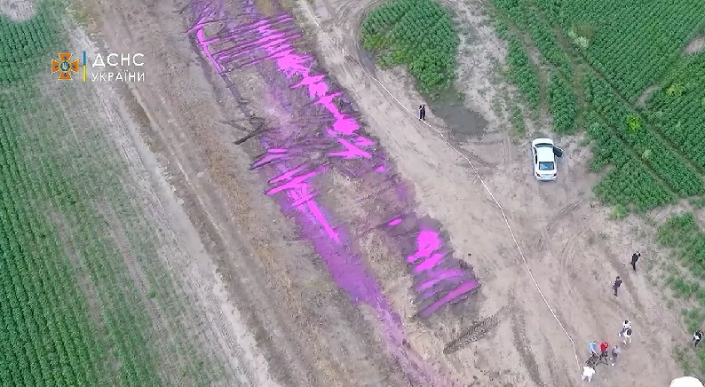 На Рівненщині поле залили рожевою отрутою (відео)