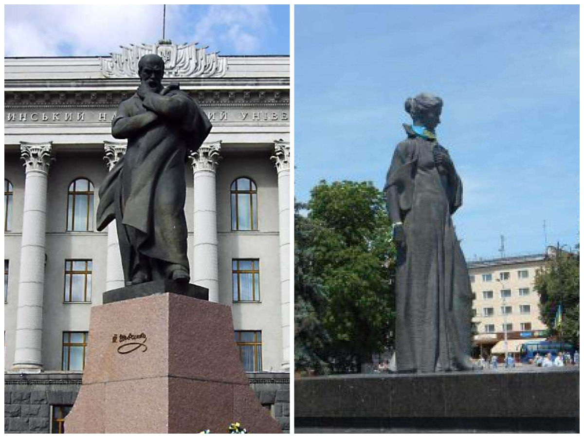 Пояснили, чому у Луцьку пам'ятники Шевченку і Лесі Українці «не на своїх місцях»