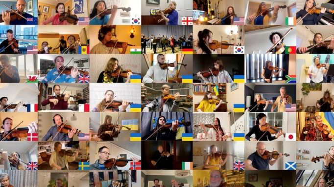 94 скрипалі з усього світу зіграли разом українську народну пісню (відео)