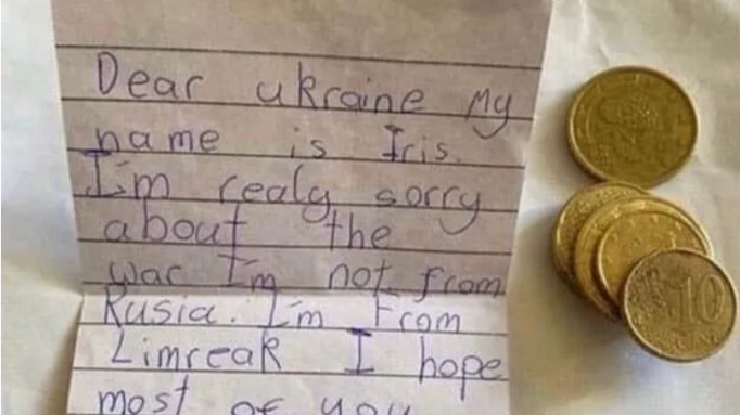 8-річна дівчинка з Ірландії зібрала всі свої гроші та попросила передати їх Україні