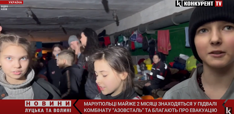Мешканці «азовського підземелля» просять про безпечний гуманітарний коридор (відео)