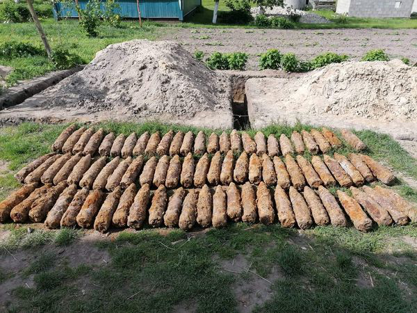 На території приватного господарства на Ковельщині знайшли 77 артснарядів (фото, відео)