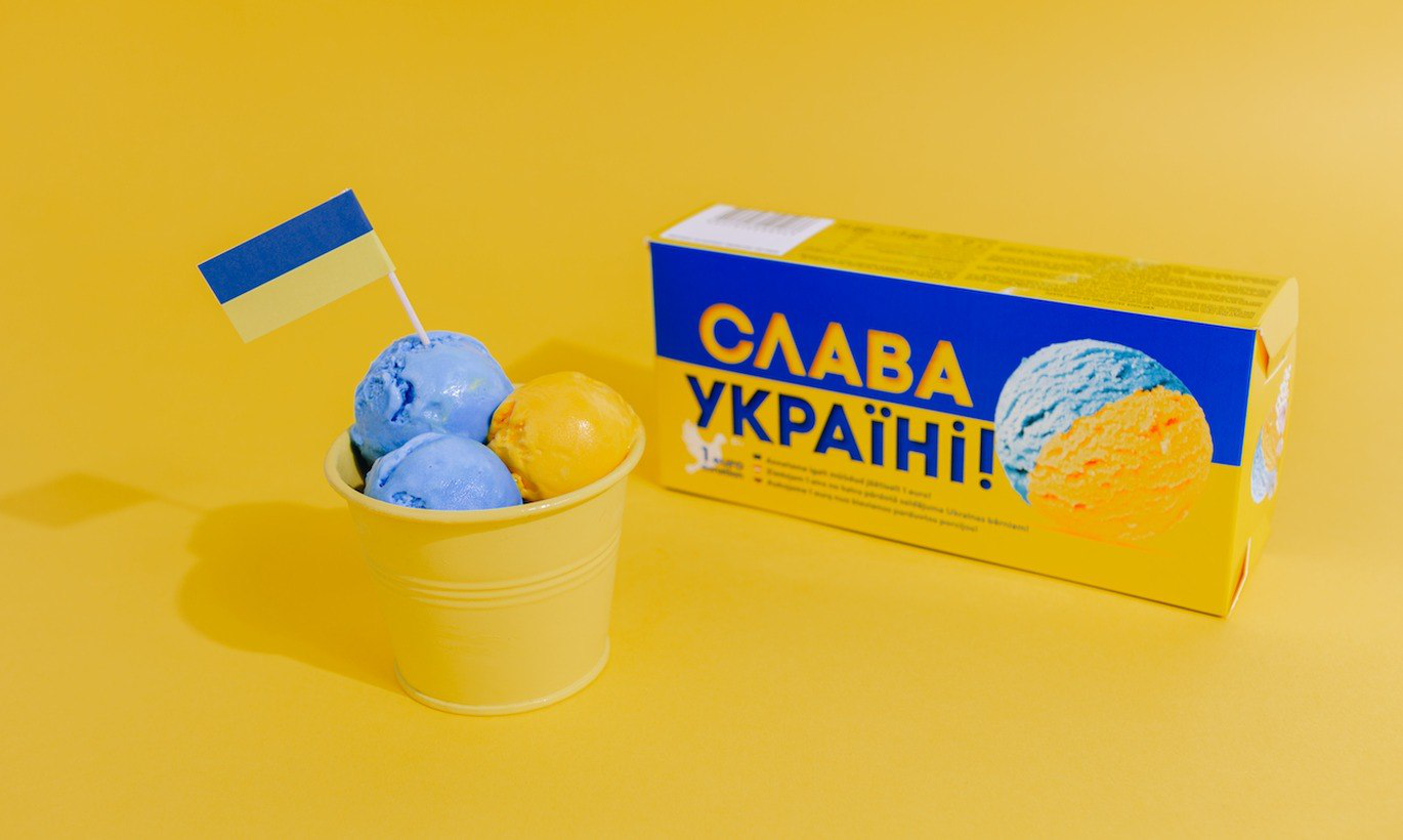 У Латвії створили морозиво «Слава Україні», українцям – безкоштовно