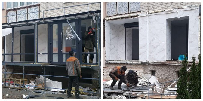 У Луцьку муніципали розібрали магазин, який ще не відкрився (фото)