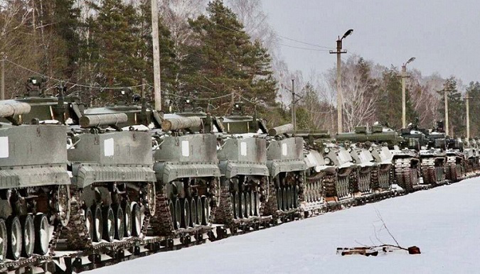 До Білорусі прибув ешелон з російською військовою технікою