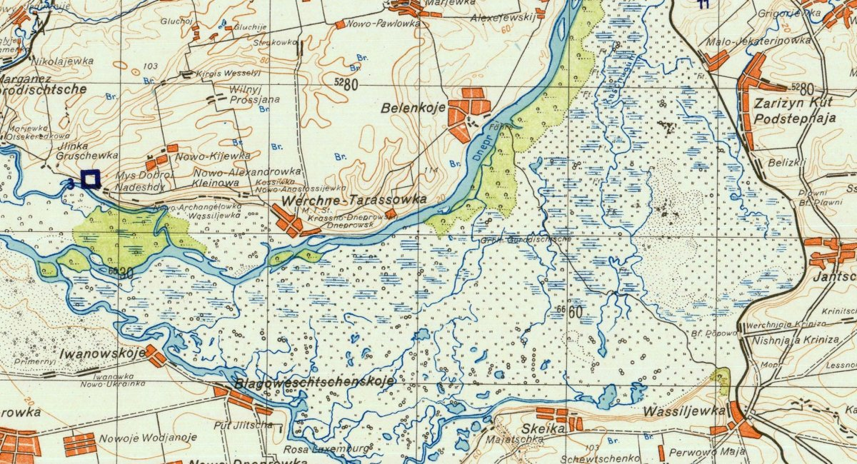 У що перетвориться Каховське водосховище, коли вода піде: мапи 1943 року (фото)