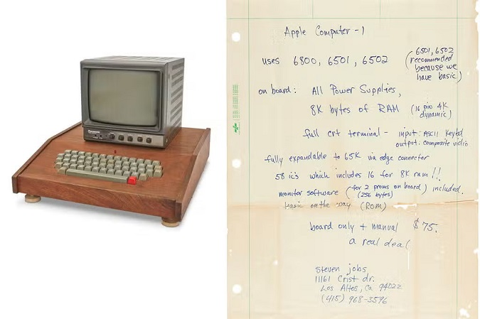 Рукопис Стіва Джобса з рекламою першого компʼютера Apple продали за $175 тисяч (фото)