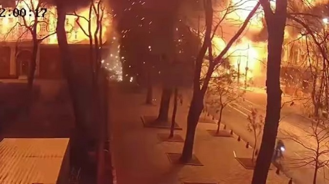 Одеський художній музей показав відео вибуху ракети окупантів 5 листопада (відео)