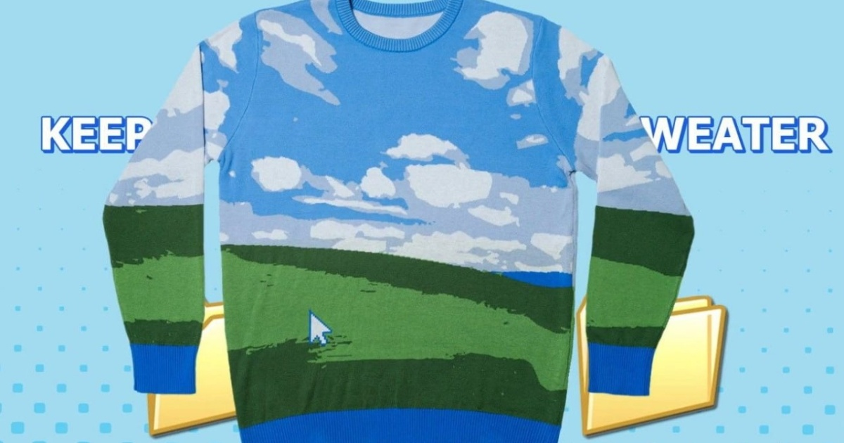 Microsoft випустила «‎потворний» різдвяний светр з шпалерами з Windows XP