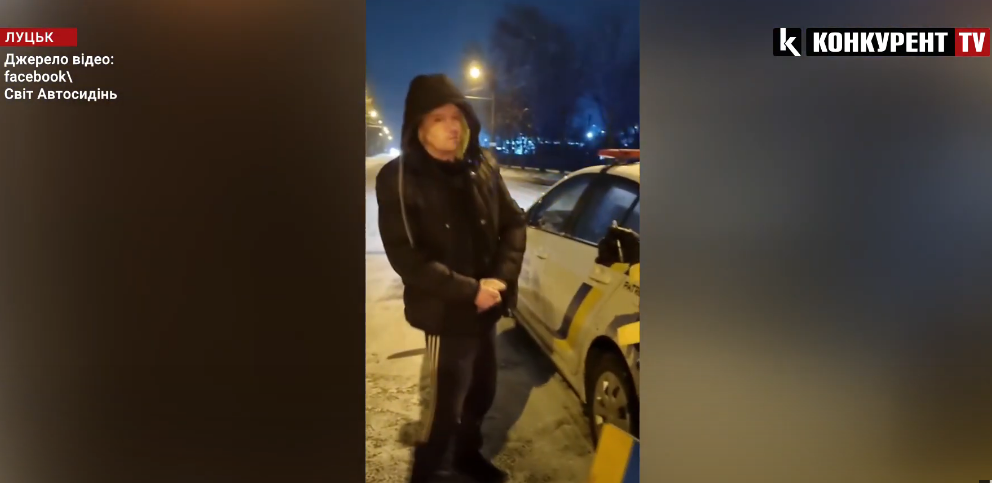 Ледь стояв на ногах: у Луцьку п'яний водій на «ауді» протаранив «лексус» (відео)