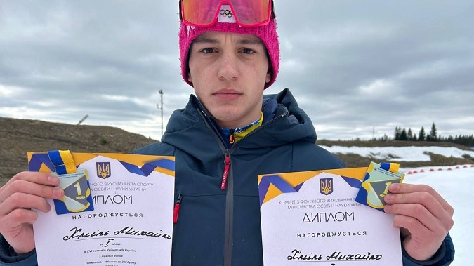 Спортсмен з Волині завоював два «золота» на всеукраїнських змаганнях з лижних гонок (фото)