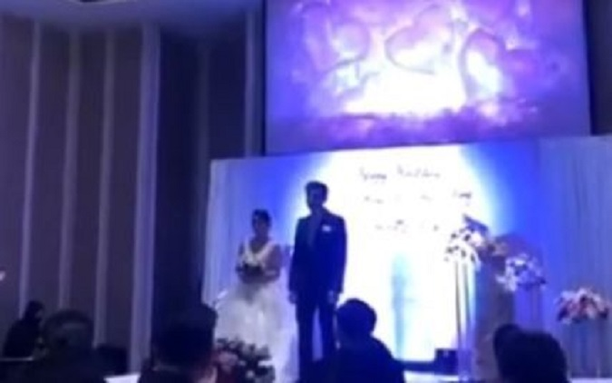 Наречений показав на весіллі ролик, на якому кохана зраджує його з чоловіком сестри (відео)