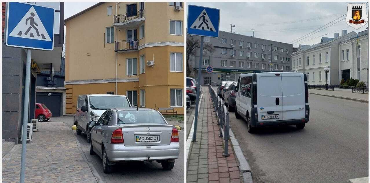 У Луцьку покарали водіїв, які залишили авто біля пішохідних переходів