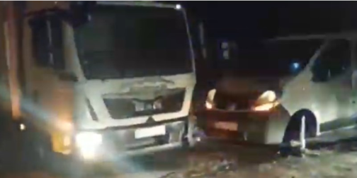 У Луцьку сталася ДТП – зіткнулися бус і вантажівка «Нової Пошти» (відео)