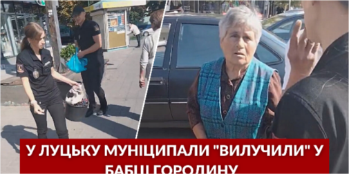 Скандал у Луцьку: муніципали «вилучили» у бабусі городину, за неї заступились люди (відео)