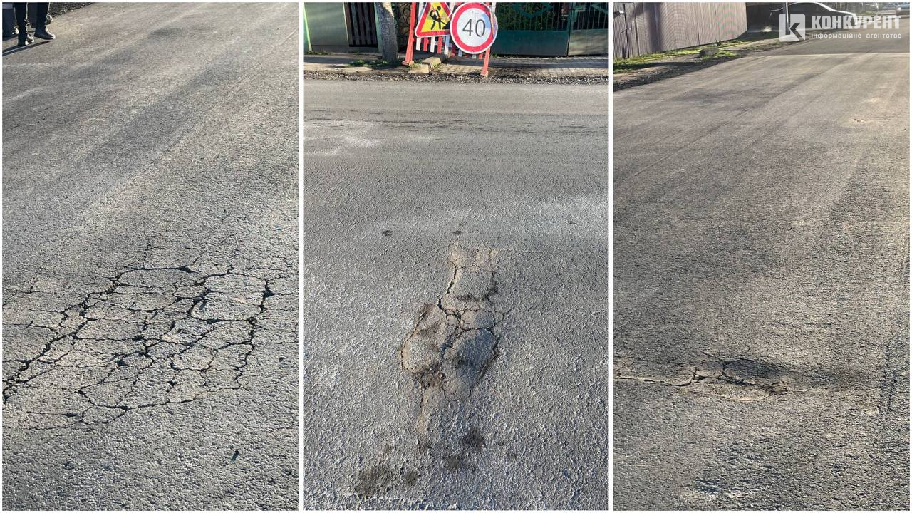 У Луцьку за тиждень після ремонту вулиця знову вкрилась тріщинами та ямами